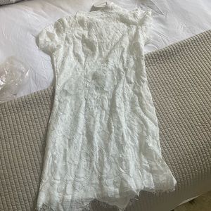 boohoo white lace dress